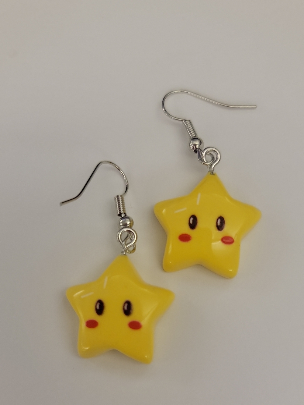 Yellow Star Dangle Earrings